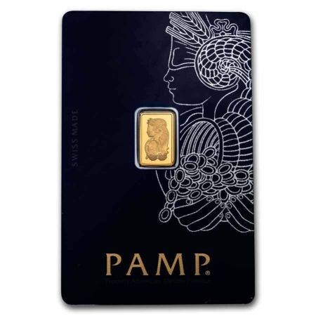 1 gram Gold Bar - PAMP Lady Fortuna VERISCAN™